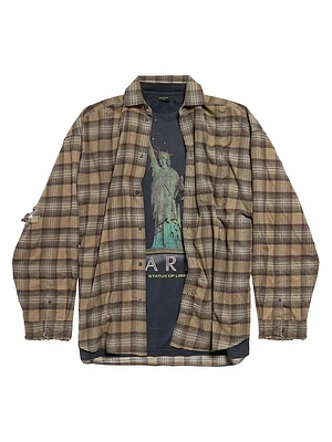 Paris Liberty Layered Oversized Shirt