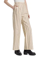 Jones Striped Straight-Leg Trousers