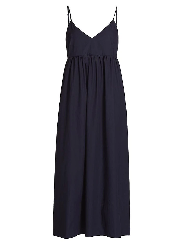 Cove Cotton V-Neck Maxi Dress