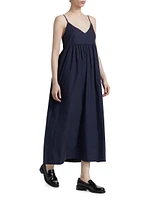 Cove Cotton V-Neck Maxi Dress