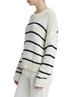 Chloe Striped Cotton Crewneck Sweater