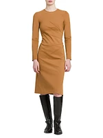 Seamed Stretch-Jersey Dress