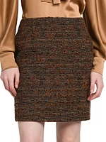 Bouclé Slim Miniskirt