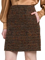 Bouclé Slim Miniskirt