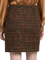 Bouclé Slim Miniskirt