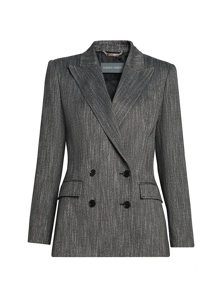 Viscose Double-Breasted Jacket