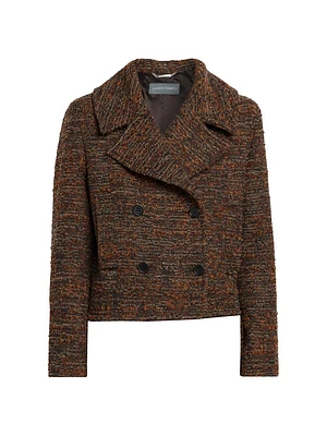 Bouclé Double-Breasted Jacket