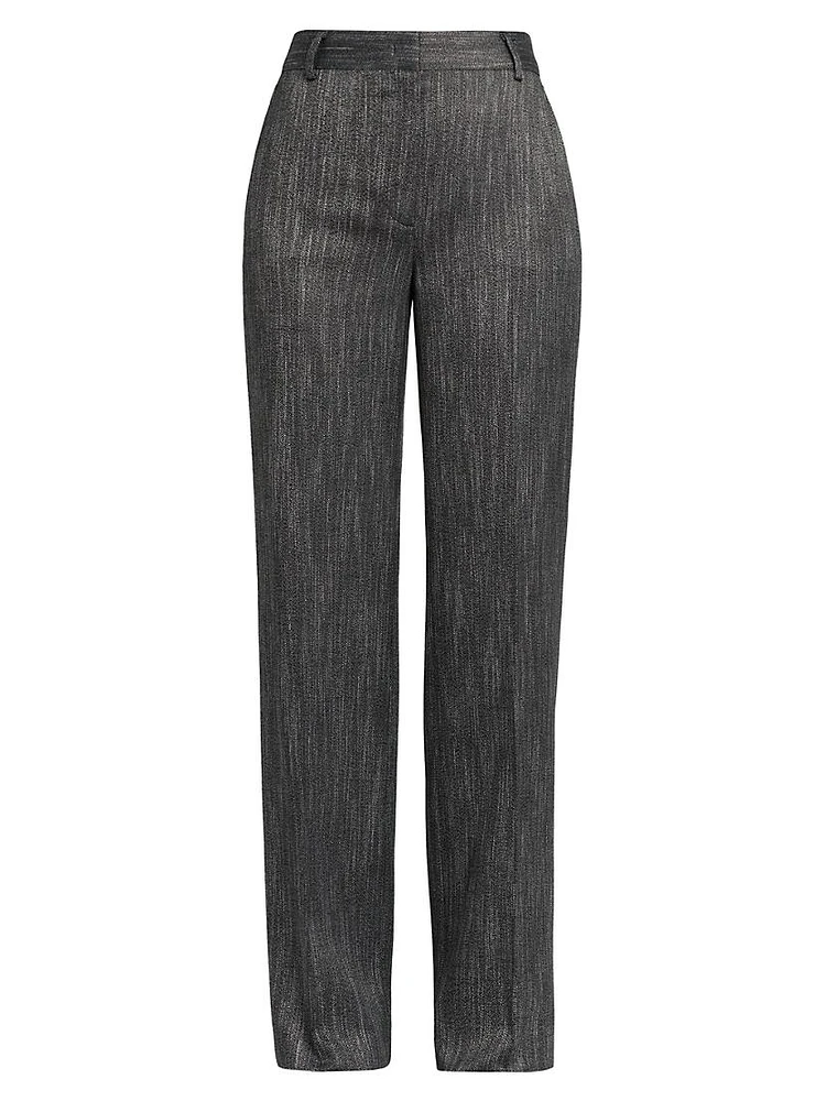 Viscose Straight-Leg Trousers