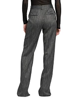 Viscose Straight-Leg Trousers