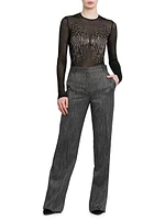 Viscose Straight-Leg Trousers