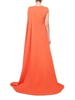 Sleeveless Cape Jumpsuit