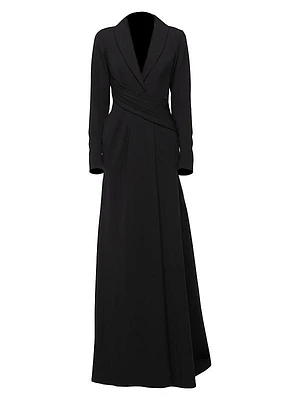 Draped Tuxedo Dress