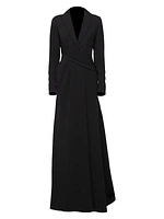 Draped Tuxedo Dress