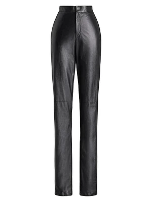 Karly High-Waist Leather Pants