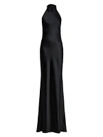 Chilton Satin Halter Gown