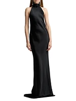 Chilton Satin Halter Gown