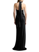 Chilton Satin Halter Gown