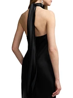 Chilton Satin Halter Gown