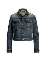 Rigby Cropped Denim Trucker Jacket