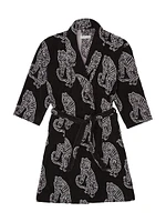 Tiger Cotton Tie-Waist Robe