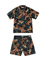 Cuban Leopard Cotton Short Pajamas