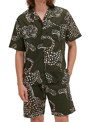 Cuban Jaguar Cotton Short Pajamas