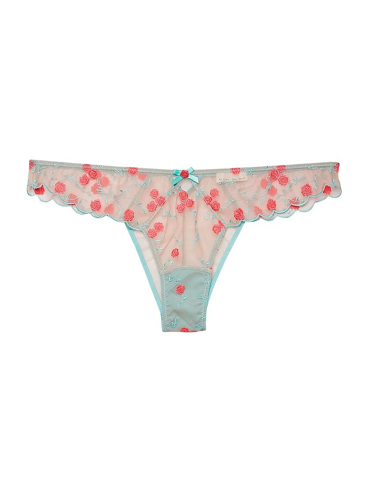 Rose Vine Embroidered Cheeky Panty