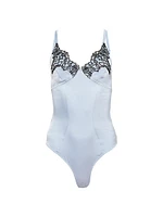 Iris Stretch-Silk Lace Bodysuit