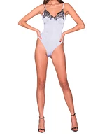 Iris Stretch-Silk Lace Bodysuit