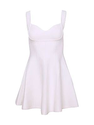 Knit Corset Flared Minidress