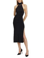 Finelli Jersey Chainlink Halter Midi-Dress