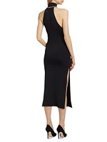 Finelli Jersey Chainlink Halter Midi-Dress