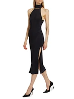 Finelli Jersey Chainlink Halter Midi-Dress