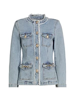 Larsa Frayed Denim Jacket