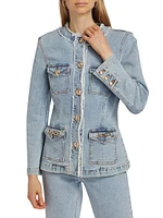 Larsa Frayed Denim Jacket