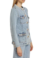 Larsa Frayed Denim Jacket