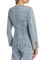 Larsa Frayed Denim Jacket