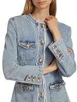 Larsa Frayed Denim Jacket