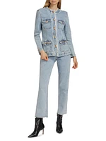 Larsa Frayed Denim Jacket