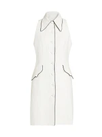 La Coleccionista Candelaria Cotton-Blend Sleeveless Shirtdress