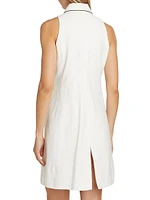 La Coleccionista Candelaria Cotton-Blend Sleeveless Shirtdress