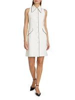 La Coleccionista Candelaria Cotton-Blend Sleeveless Shirtdress