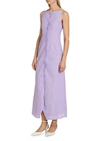 La Coleccionista Alba Linen Cocktail Dress