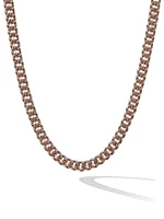 Curb Chain Necklace 18K Rose Gold, 6MM