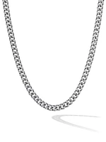 Curb Chain Necklace in Platinum