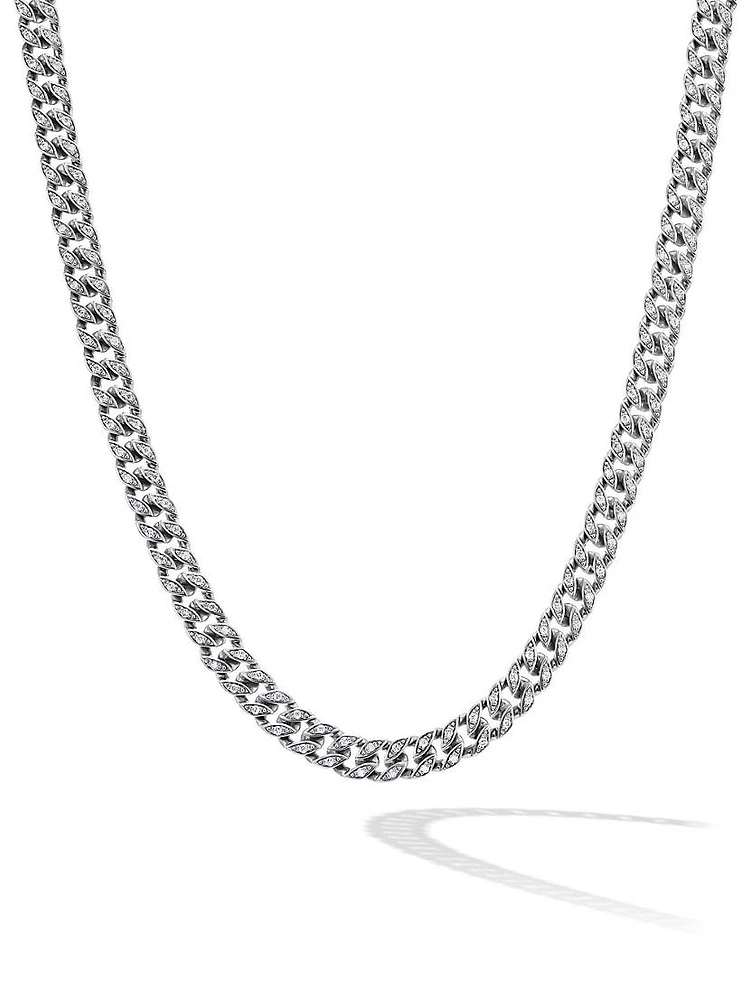 Curb Chain Necklace Platinum