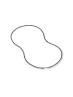 Curb Chain Necklace in Platinum, 6MM