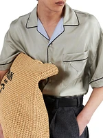 Short Sleeved Silk Twill Shirt