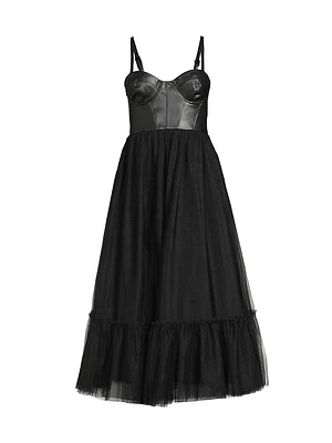 Essex Bustier Combo Midi-Dress