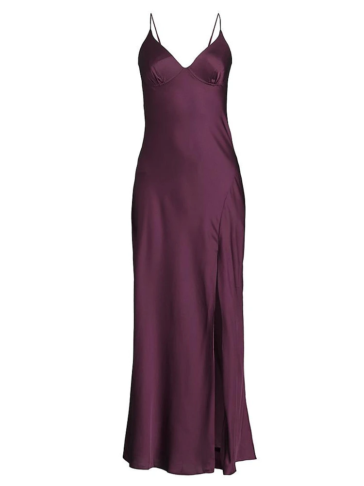 Emaline Satin Maxi Dress